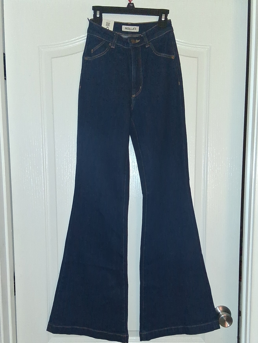 ROLLA'S Dark Indigo High-Rise Flare Jeans